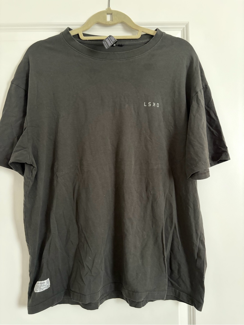 LSKD Short Sleeve Crew Tee in Charcoal Gray